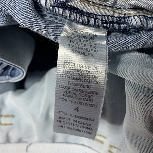 WOMEN'S Democracy Blue Ab Technology Straight Leg Unfinished Cuff Jeans SIze 4 - Picture 13 of 13